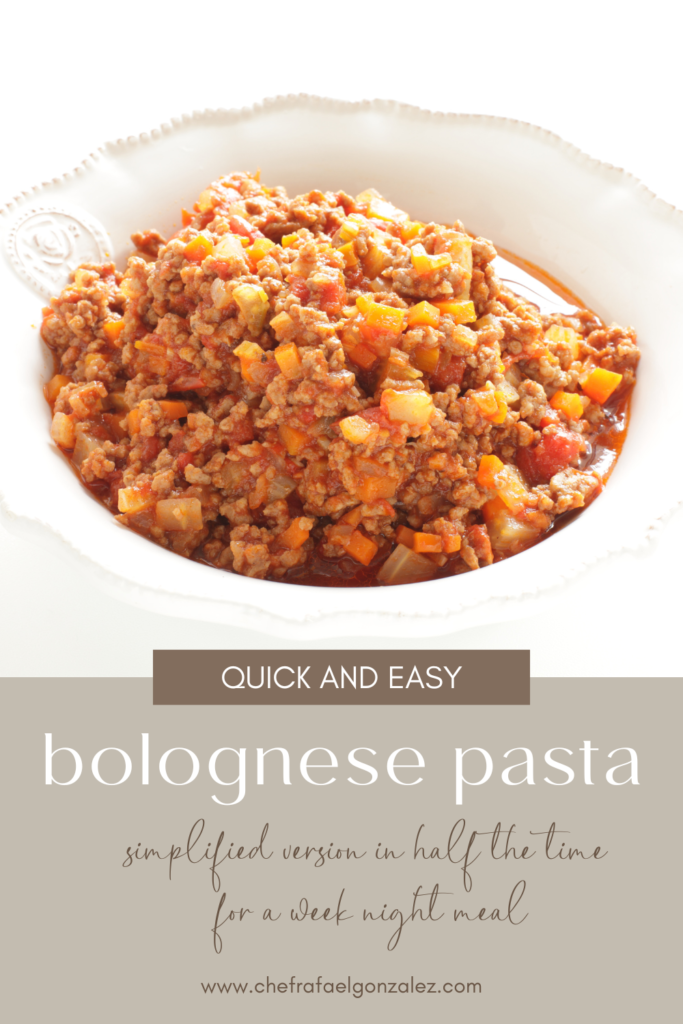 How to make simplified spaghetti bolognese