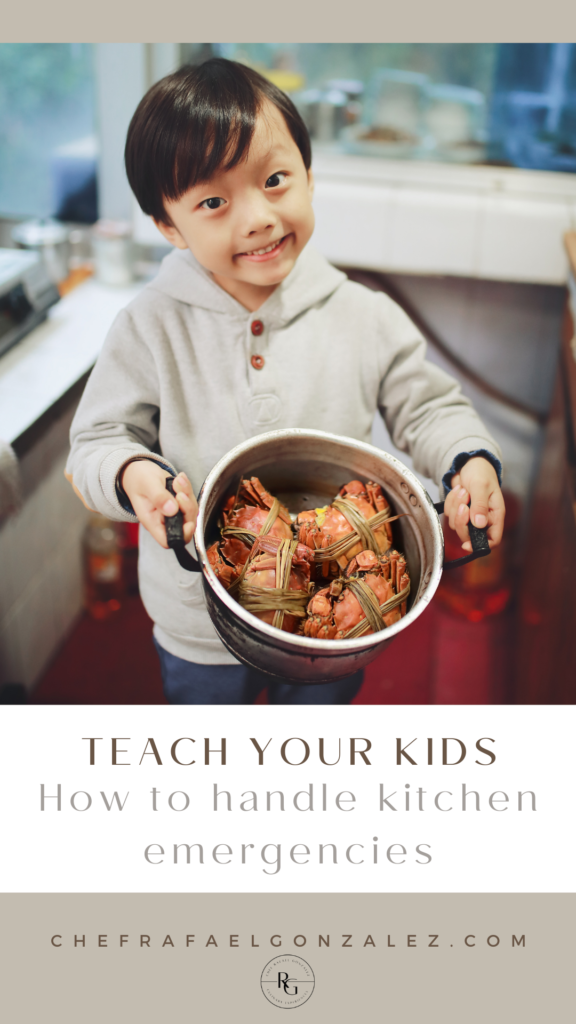 teach kids how to handle kitchen emergencies